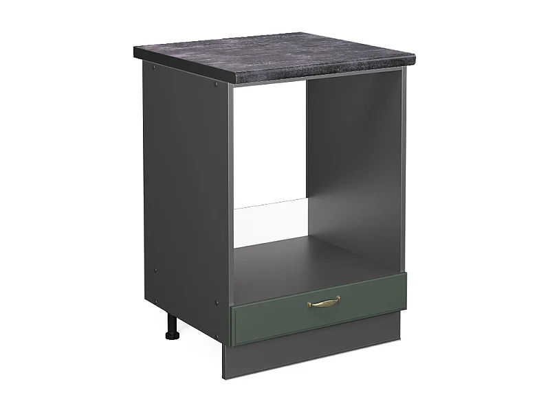 Armario para horno empotrado verde dorado casa de campo 60x60x82 fame-line