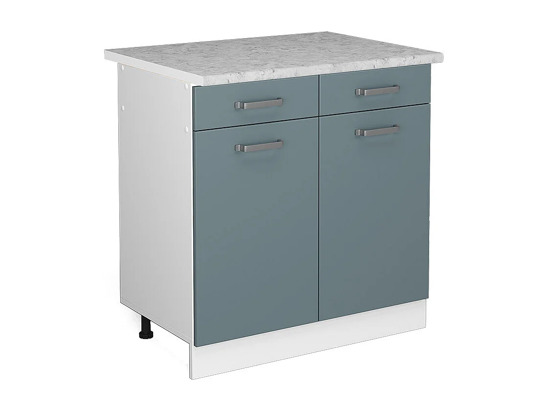Mueble bajo de cocina gris azulado 80x60x81.6 r-line