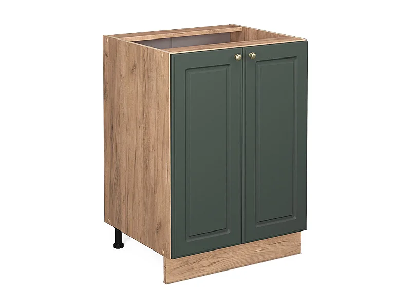 Mueble bajo de cocina verde dorado casa de campo 60x51.6x82 fame-line