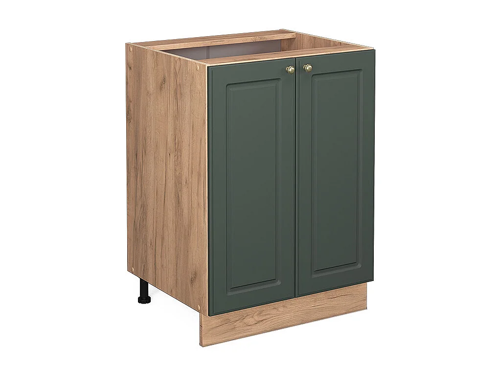 Mueble bajo de cocina verde dorado casa de campo 60x51.6x82 fame-line