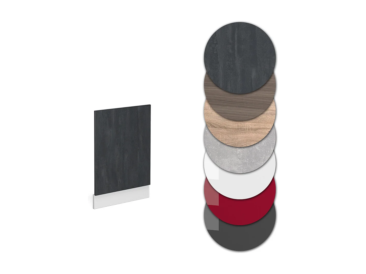 Pannello frontale calcestruzzo nero 45x1.6x57.2 r-line