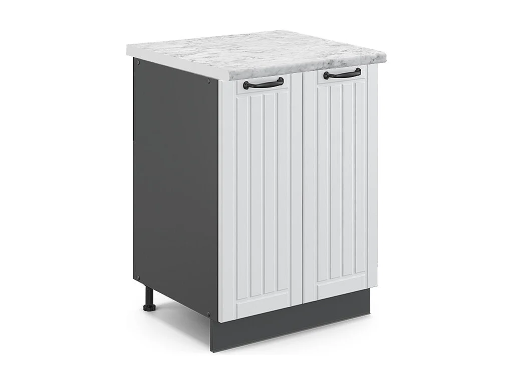 Meuble bas de cuisine blanc campagne 60x60x82 fame-line