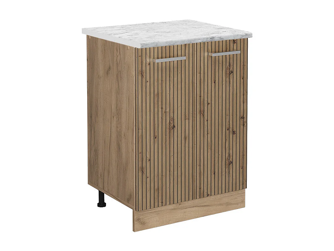 Mueble bajo de cocina roble artesanal 60x60x81.6 r-line