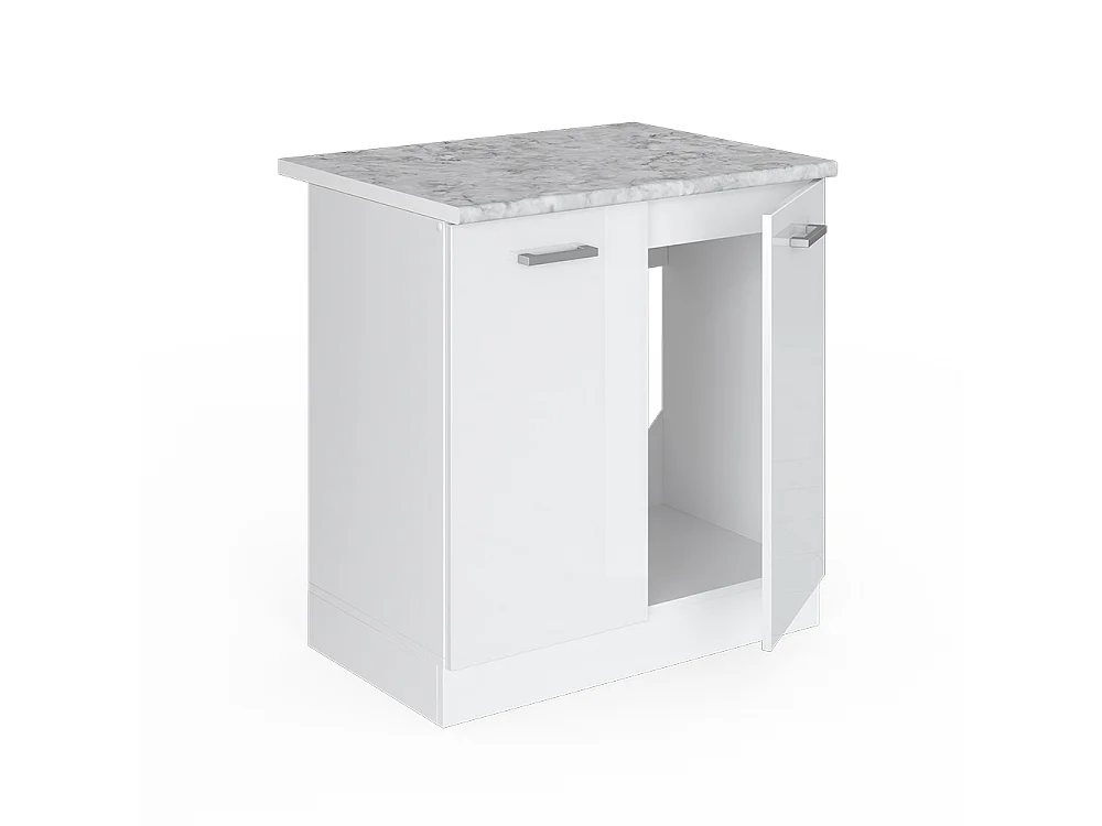 Spülenunterschrank weiß hochglanz 80x60x81.6 r-line