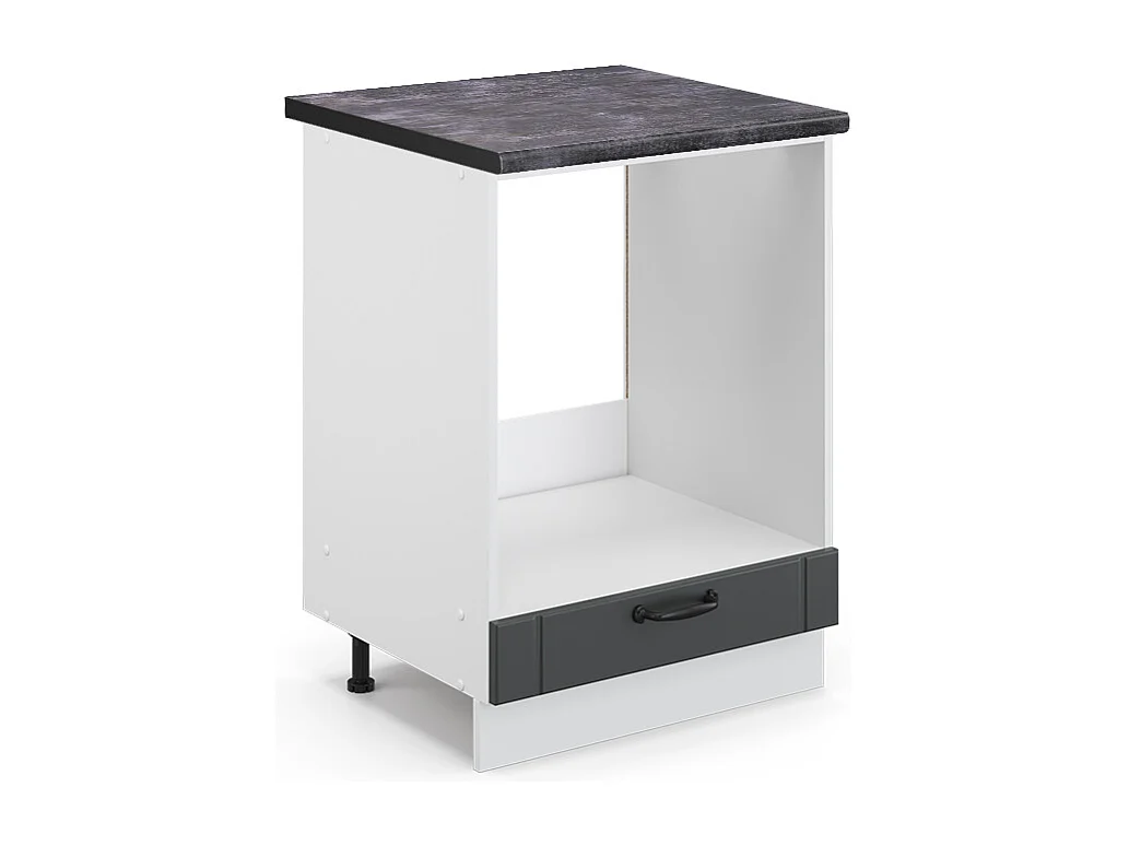 Meuble pour four anthracite campagne 60x60x82 fame-line