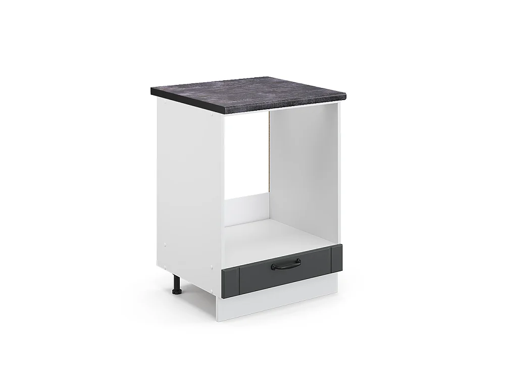Meuble pour four anthracite campagne 60x60x82 fame-line
