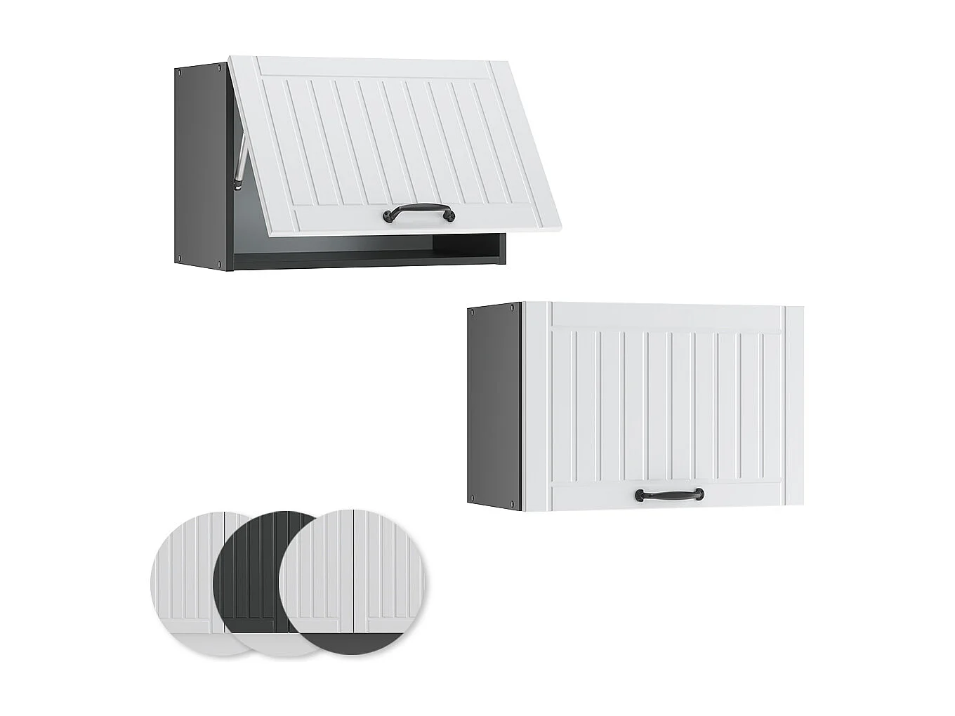 Pensile da cucina bianco casa di campagna 60x34.1x40 fame-line