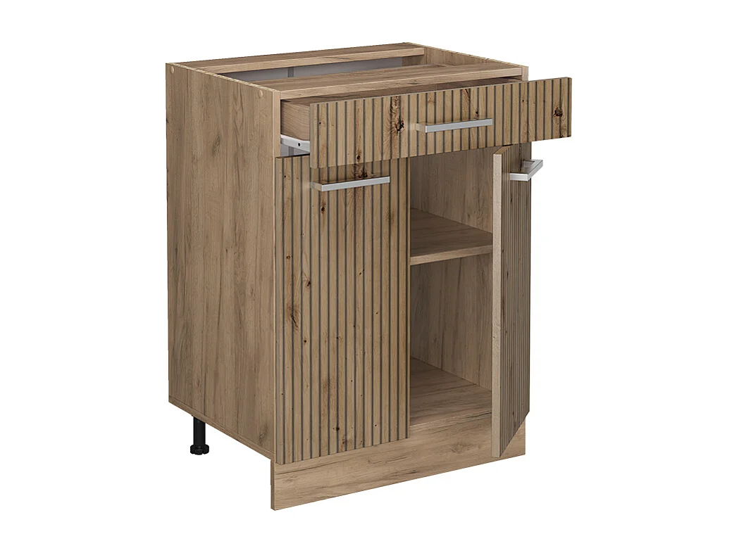 Mueble bajo de cocina roble artesanal 60x60x81.6 r-line