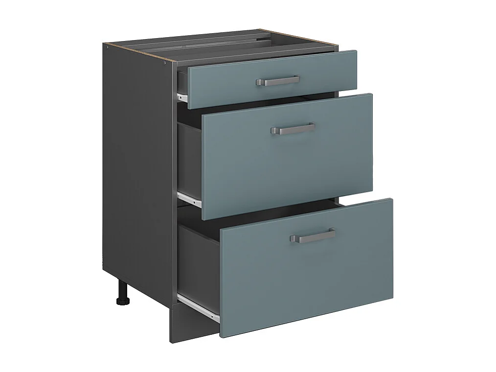 Mueble bajo de cocina gris azulado 60x46x81.6 r-line