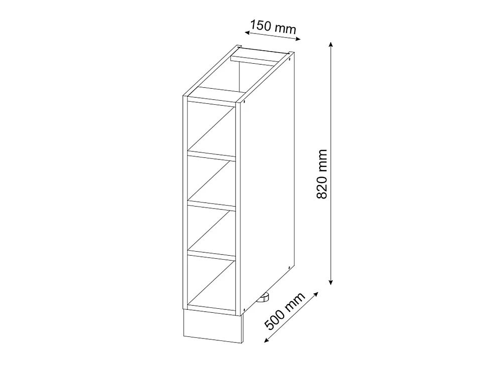 Etagère de cuisine blanc 15x50x82 fame-line