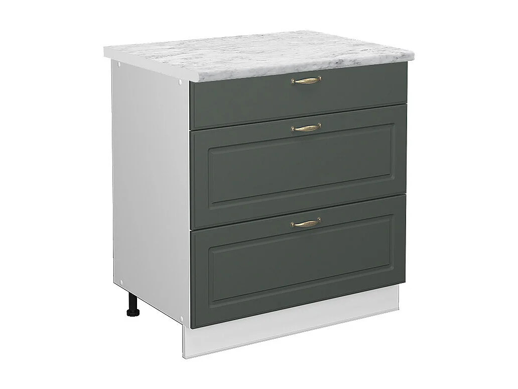 Mobiletto base per cucina verde-oro country house 80x60x82 fame-line