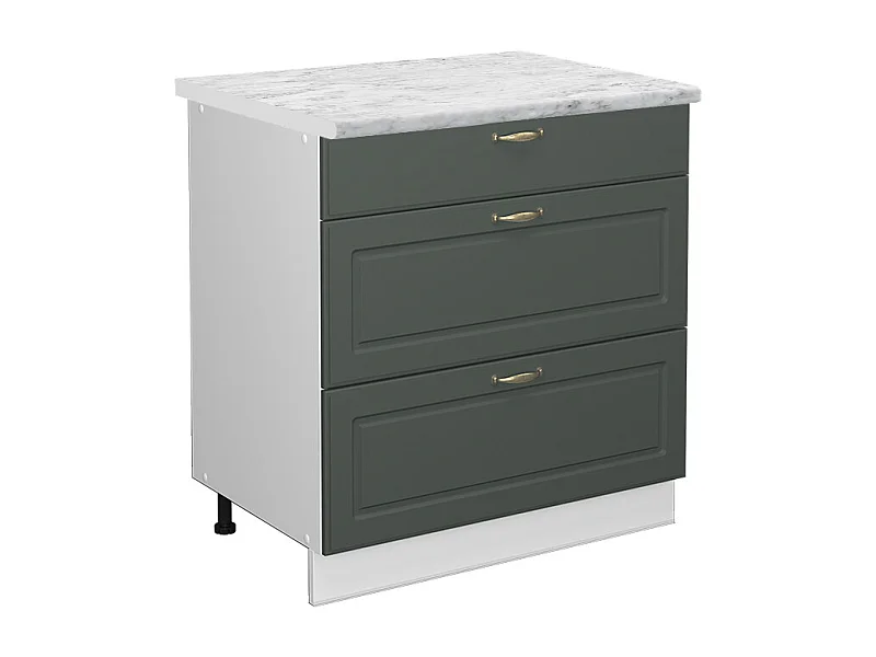 Meuble cuisine vert or campagne 80x60x82 fame-line