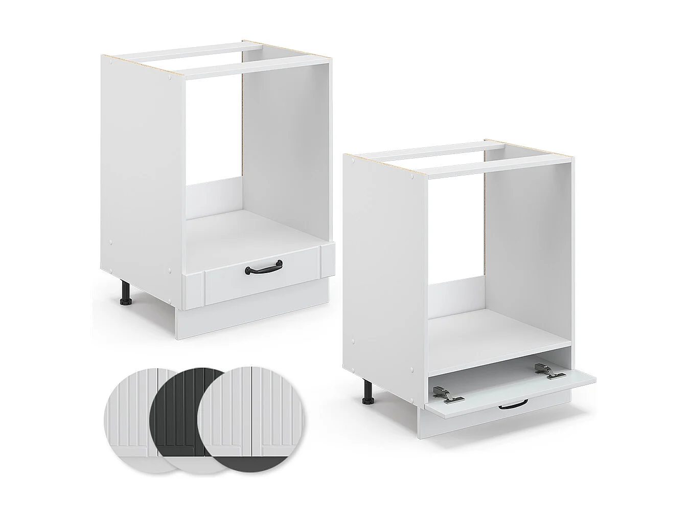 Meuble pour four blanc campagne 60x51.6x82 fame-line