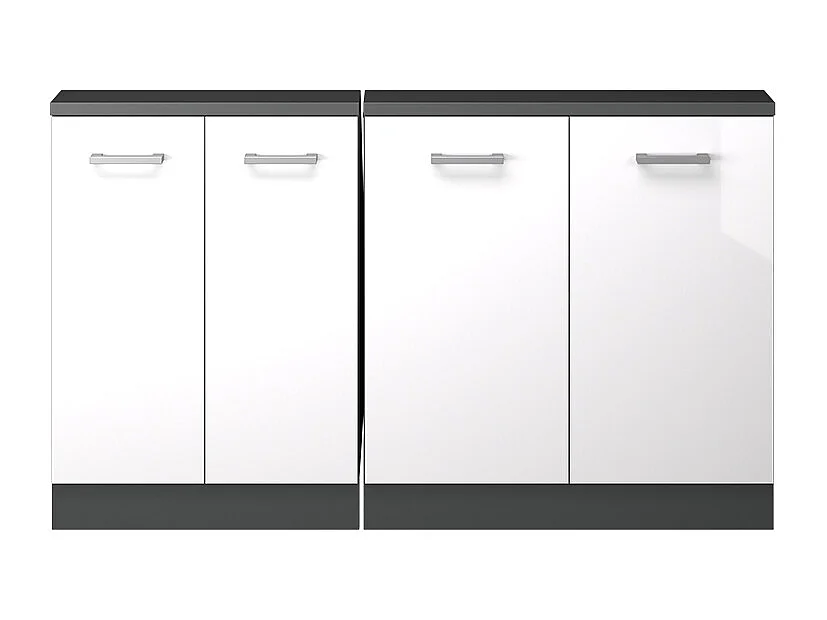 Meuble sous pente blanc haute brillance 140x46x81.6 r-line