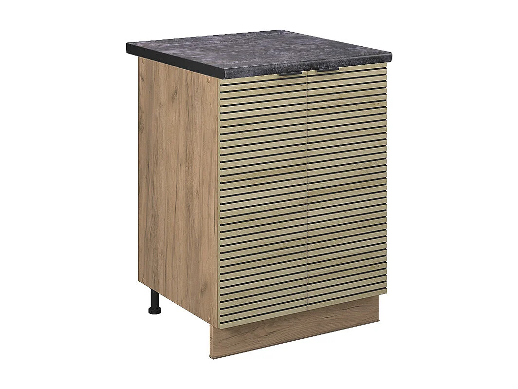 Küchenunterschrank eiche paneel 60x60x82 fame-line