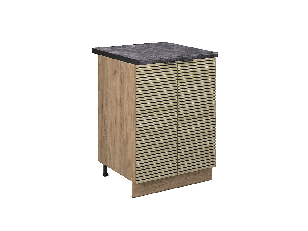 Meuble bas de cuisine panneau en chêne 60x60x82 fame-line