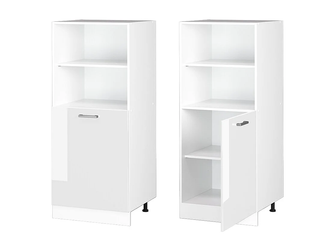 Armario para horno empotrado blanco alto brillo 60x57x143 r-line