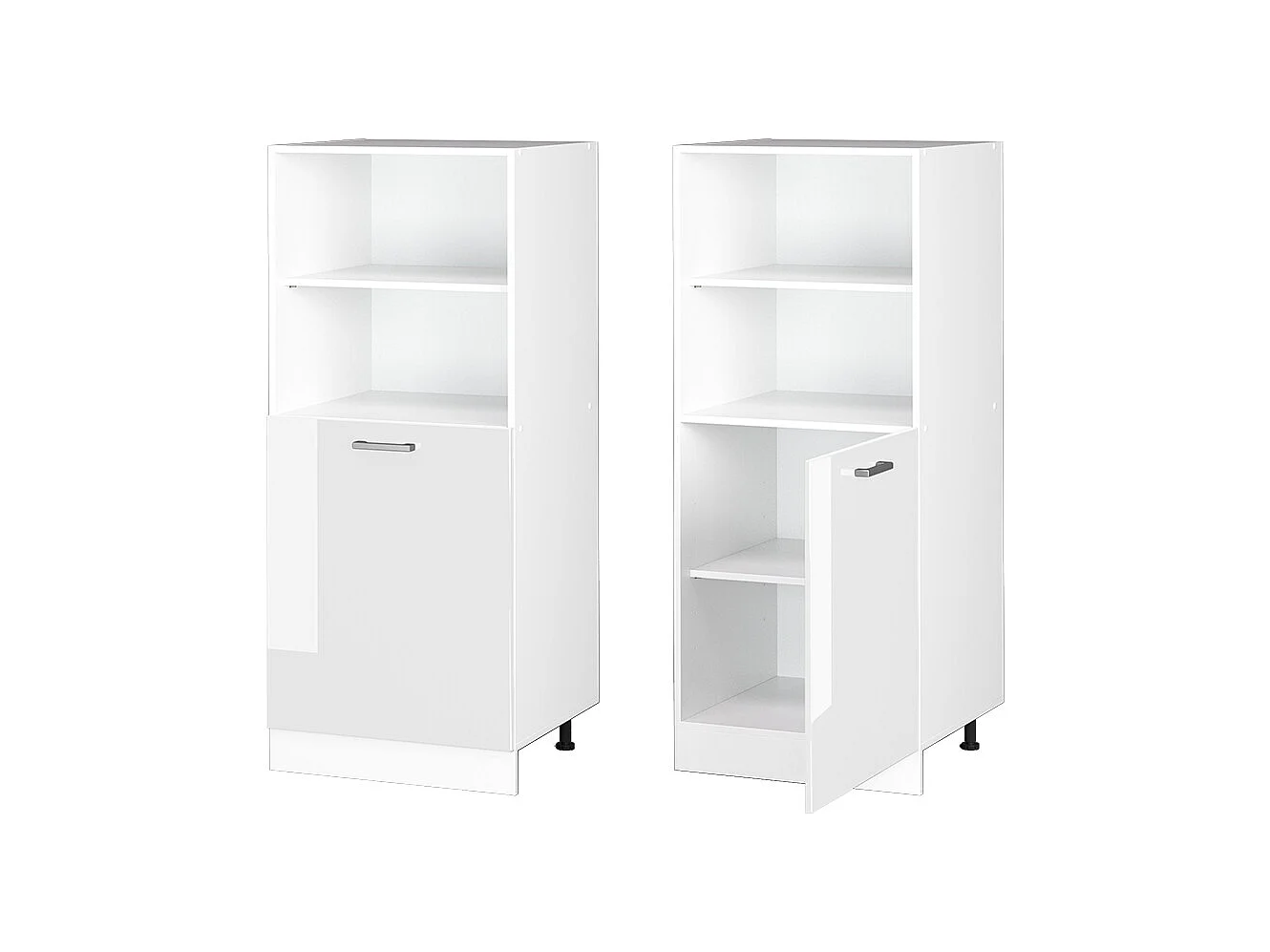 Meuble pour four blanc haute brillance 60x57x143 r-line