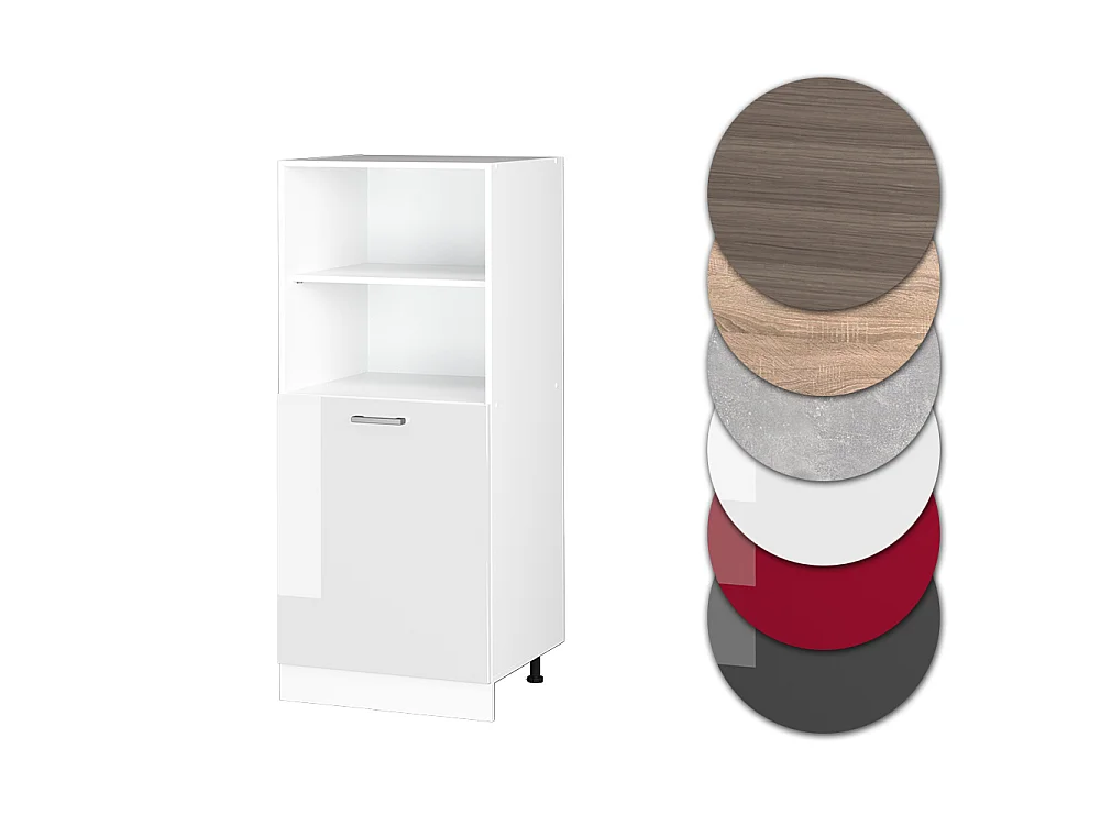 Oven housing cabinet white high gloss 60x57x143 r-line