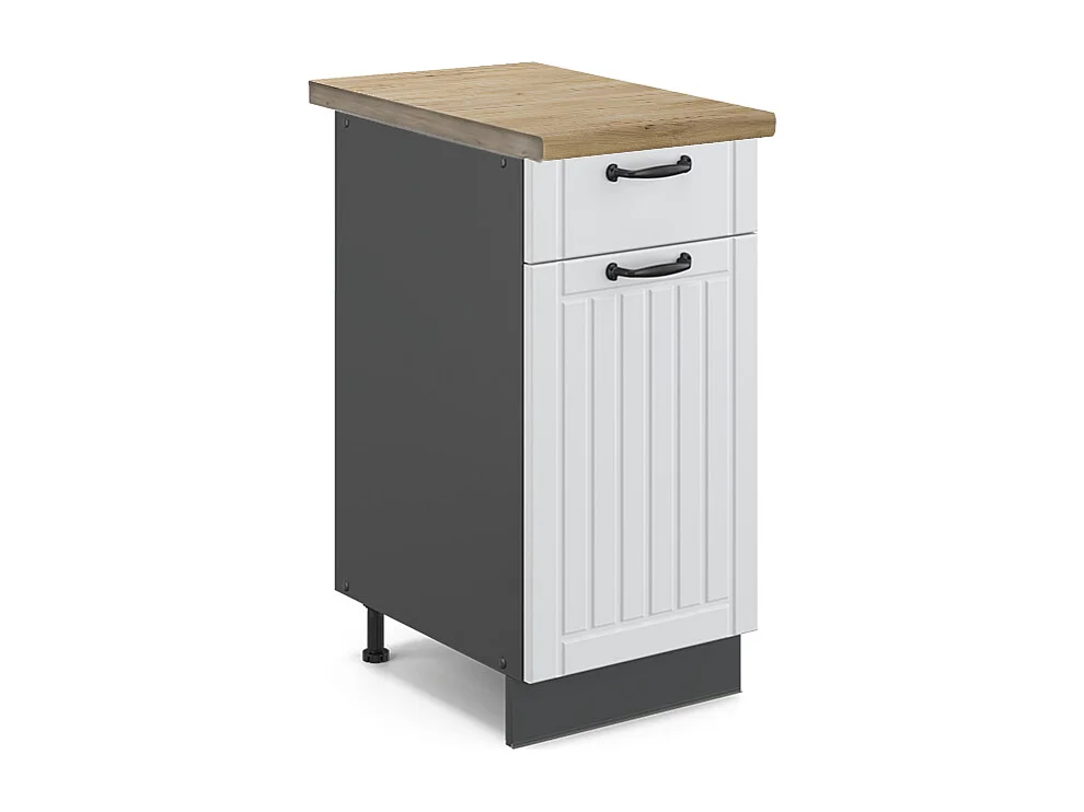 Meuble cuisine blanc campagne 40x60x82 fame-line