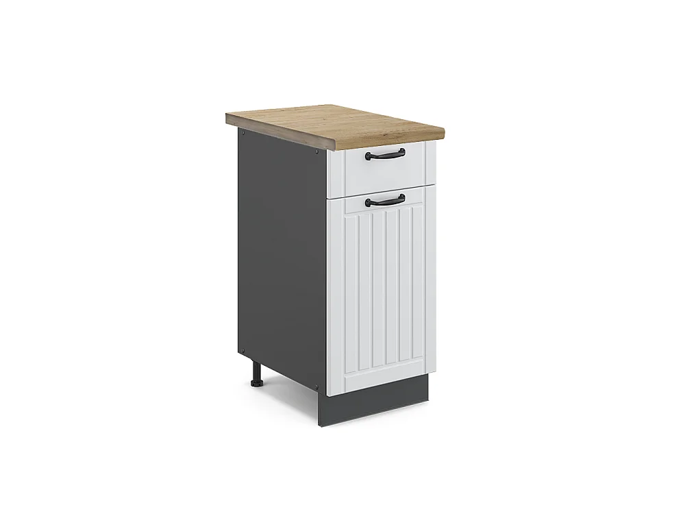 Meuble cuisine blanc campagne 40x60x82 fame-line