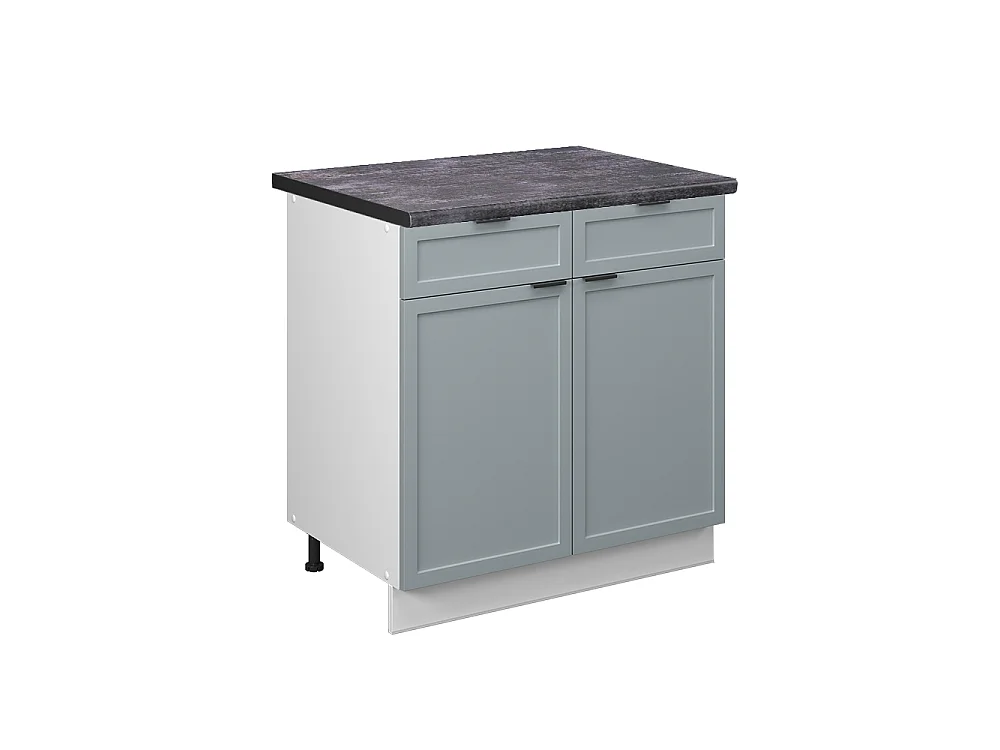 Kitchen base cabinet light blue-grey 80x60x82 fame-line