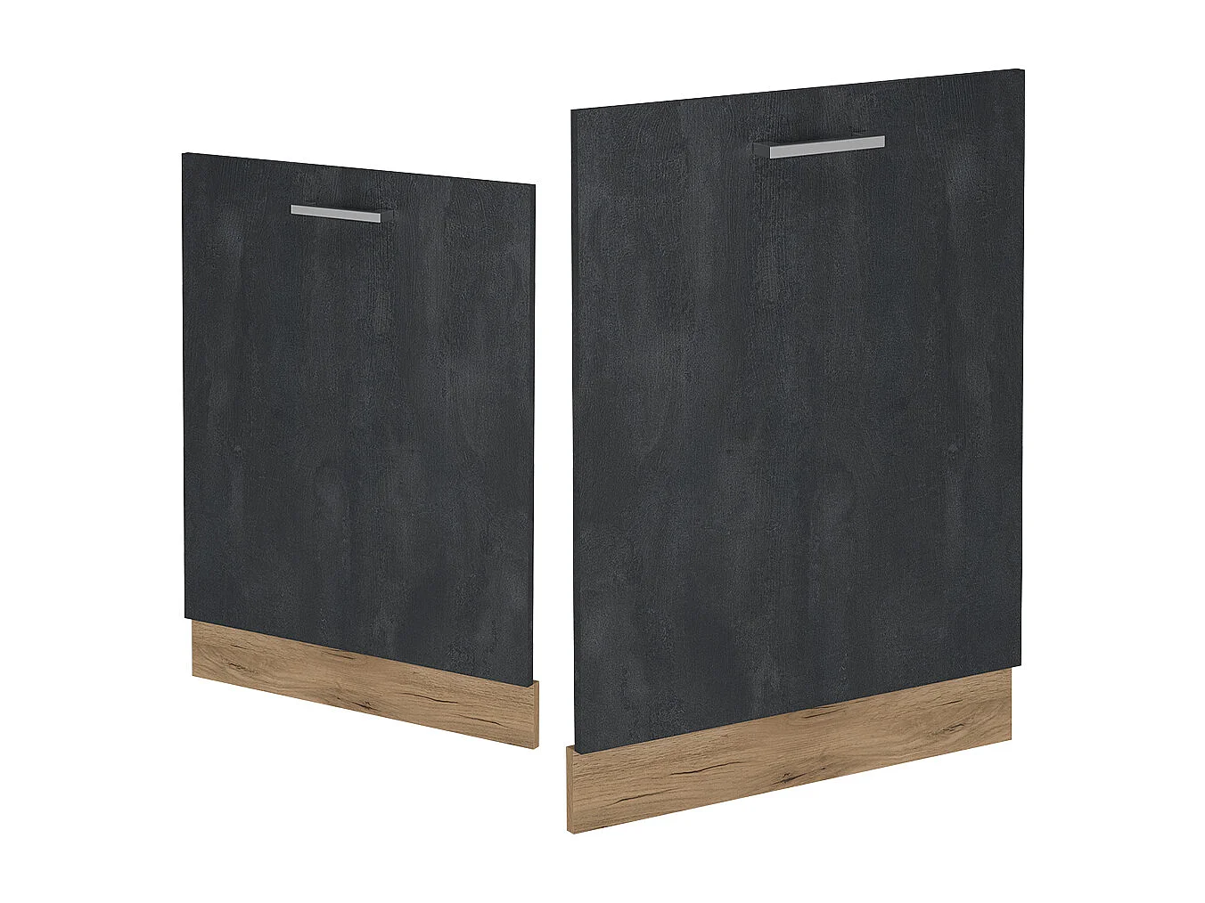 Panel frontal del lavavajillas hormigón negro 60x1.6x81.8 r-line