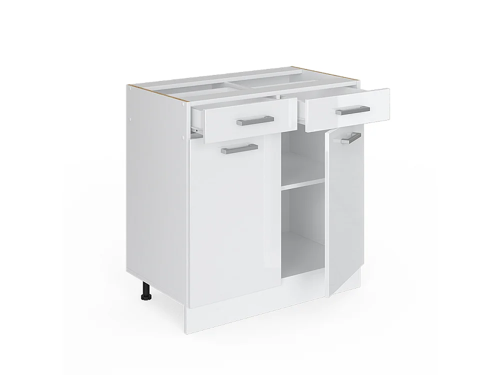 Mobiletto base per cucina bianco lucido 80x60x81.6 r-line