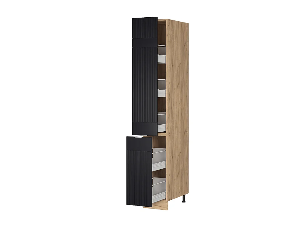Armadio da farmacia Nero rigato 30x58x206.8 fame-line