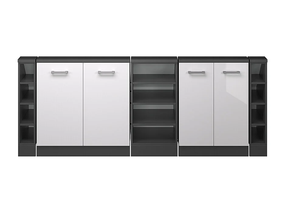 Meuble sous pente blanc haute brillance 210x46x81.6 r-line