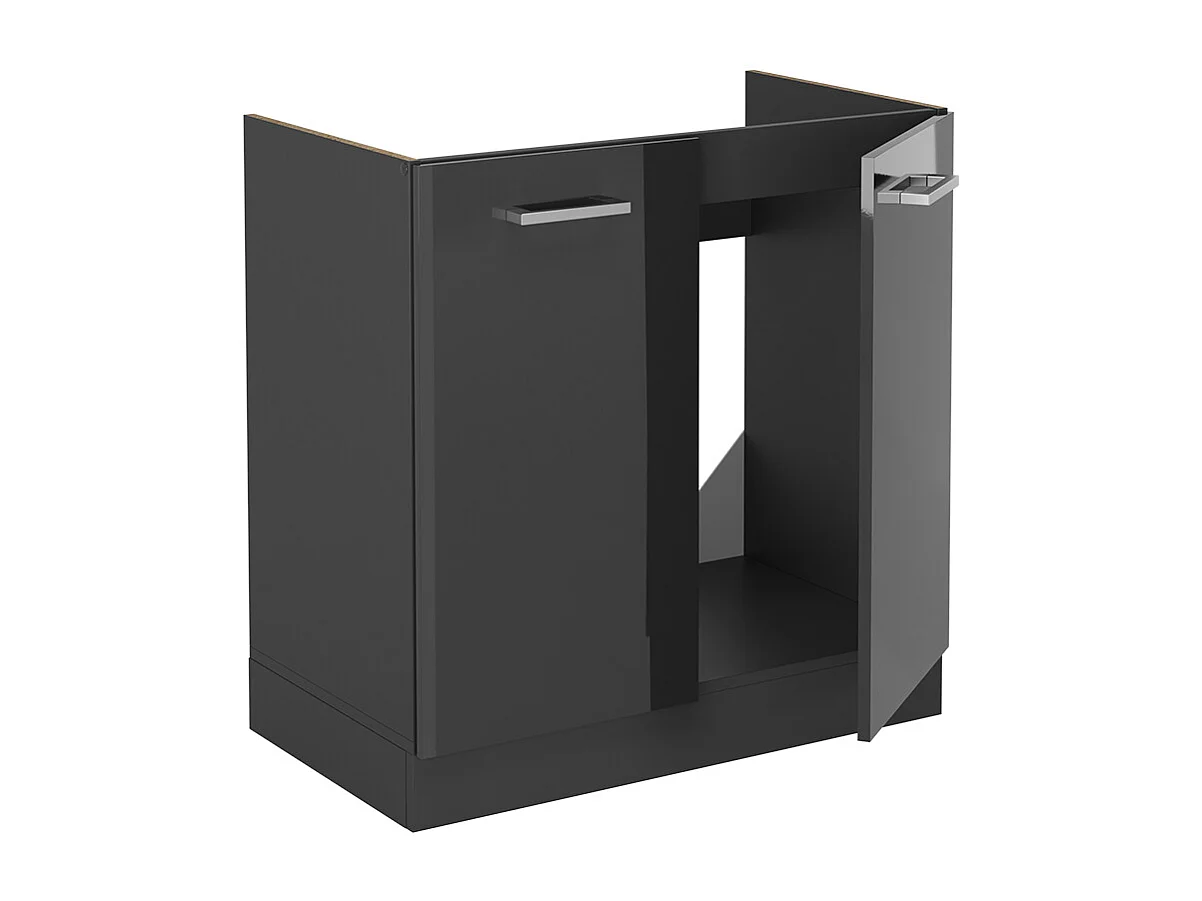Mobile lavello cucina antracite lucido 80x46x81.6 r-line