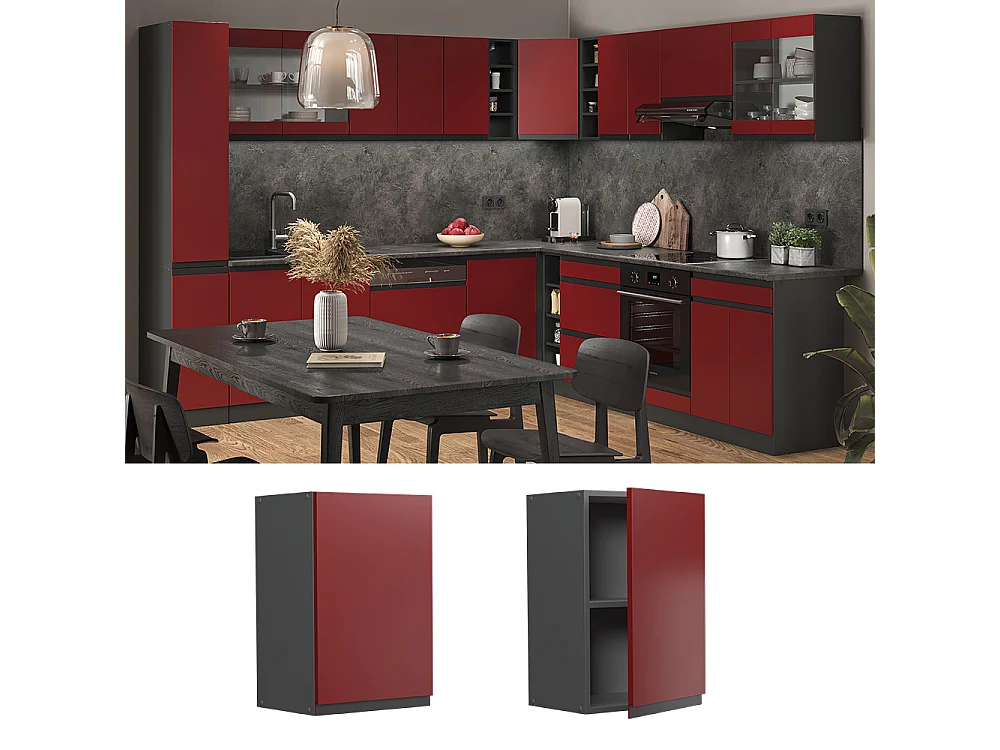 Armario colgante rojo 40x31x60 r-line