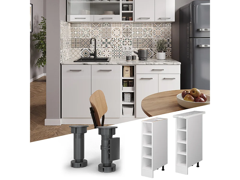 Keukenrek wit 20x60x81.6 r-line