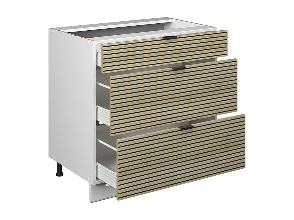 Küchenunterschrank eiche paneel 80x60x82 fame-line