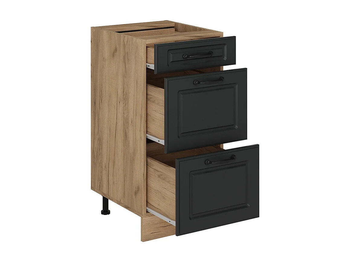 Meuble cuisine anthracite campagne 40x60x81.6 r-line