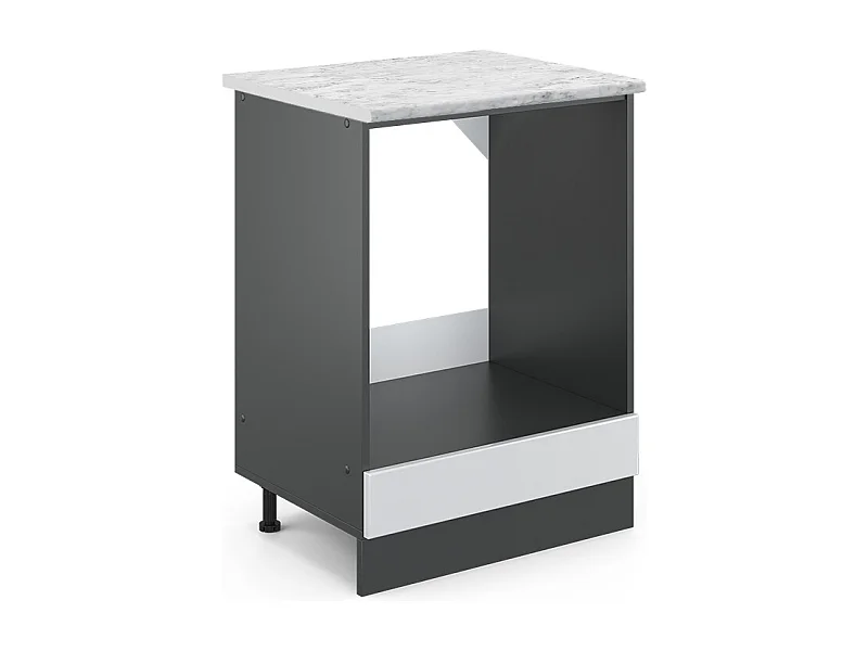 Meuble pour four blanc haute brillance 60x60x81.6 r-line