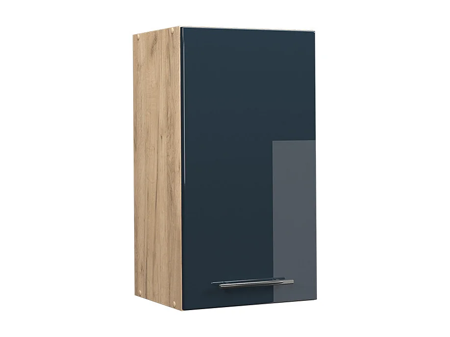 Armario colgante azul oscuro alto brillo 40x34.1x72 fame-line