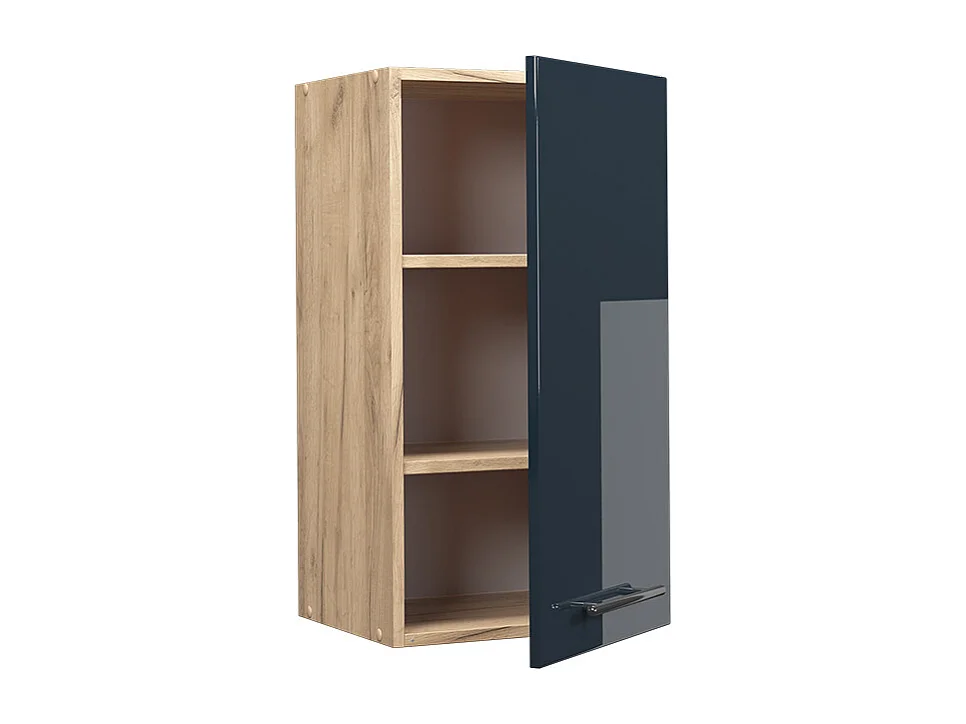 Armario colgante azul oscuro alto brillo 40x34.1x72 fame-line