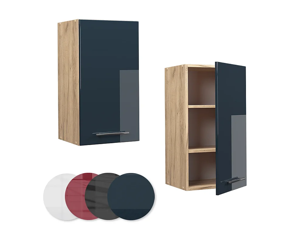 Pensile da cucina blu scuro lucido 40x34.1x72 fame-line