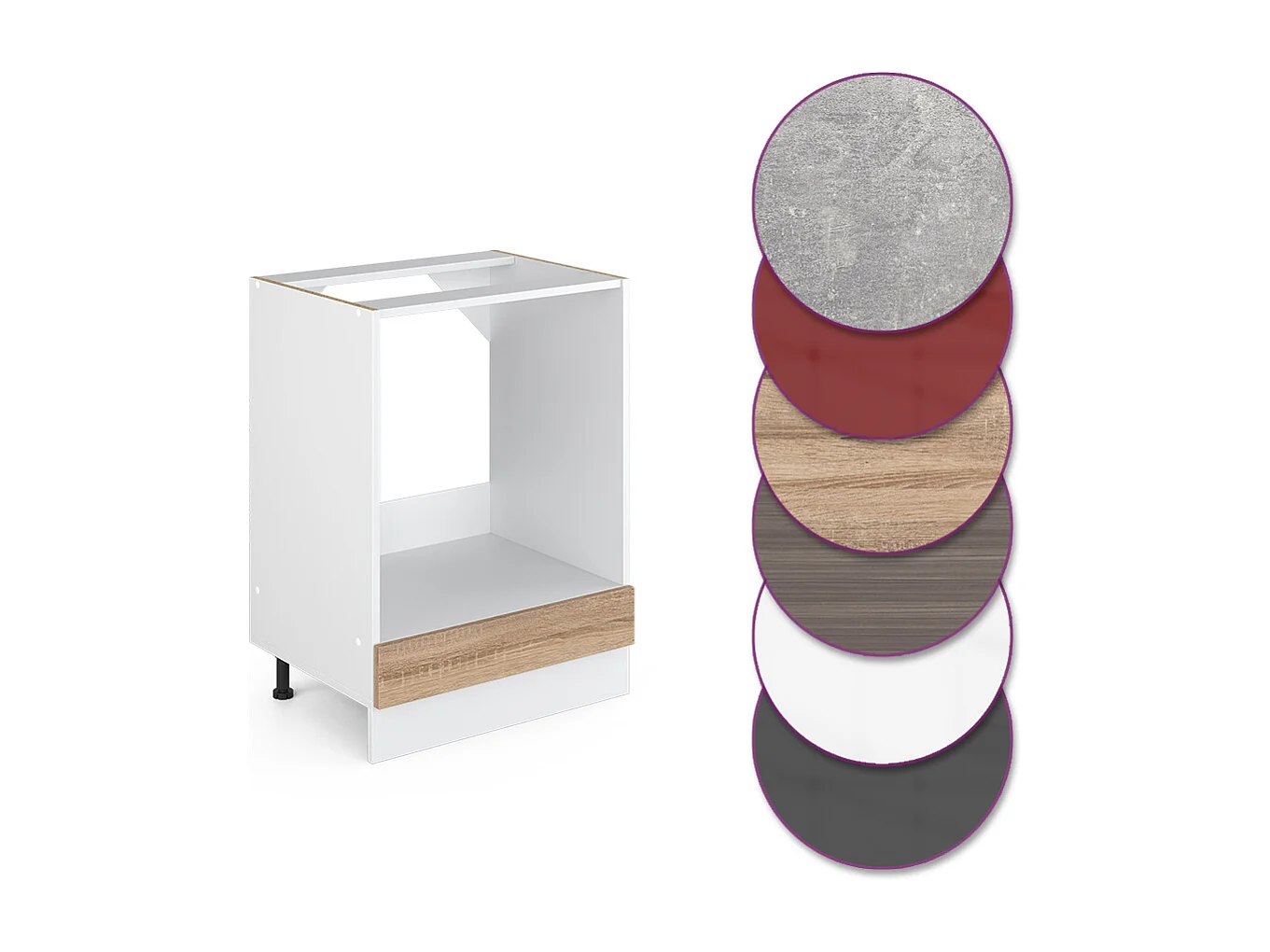 Armario para horno empotrado sonoma 60x46x81.6 r-line