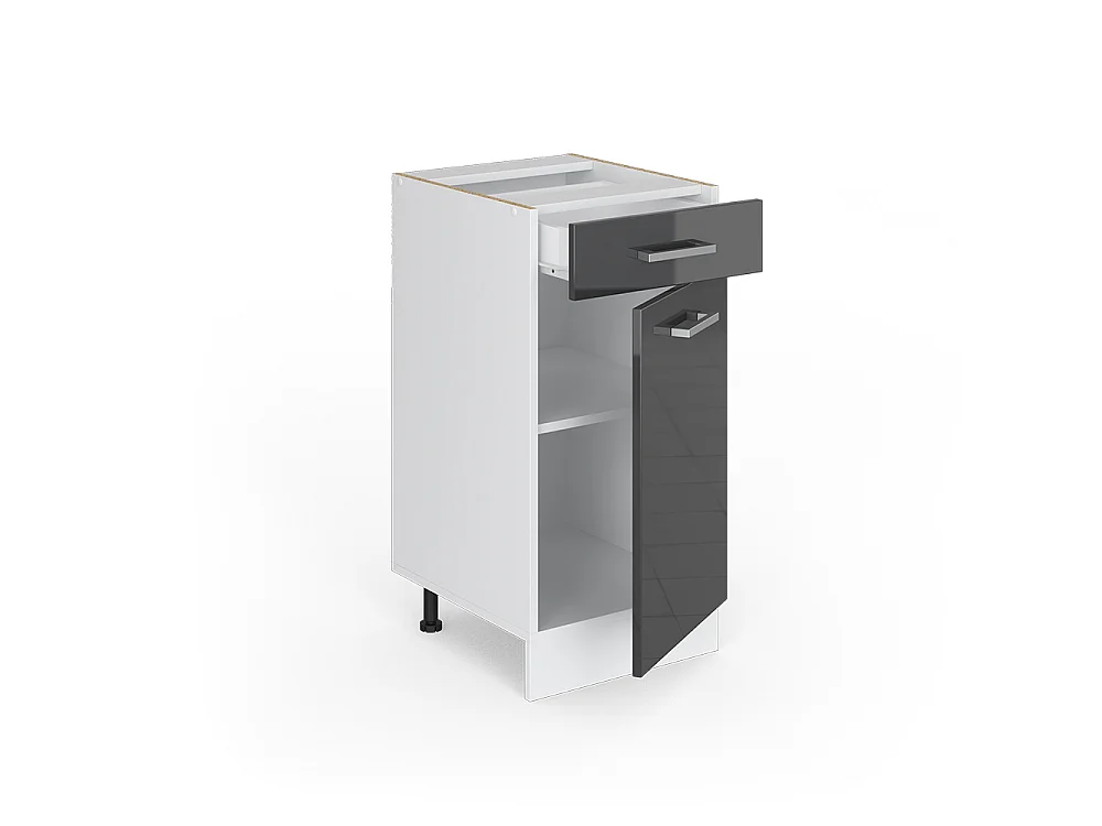 Mueble bajo de cocina antracita alto brillo 40x60x81.6 r-line