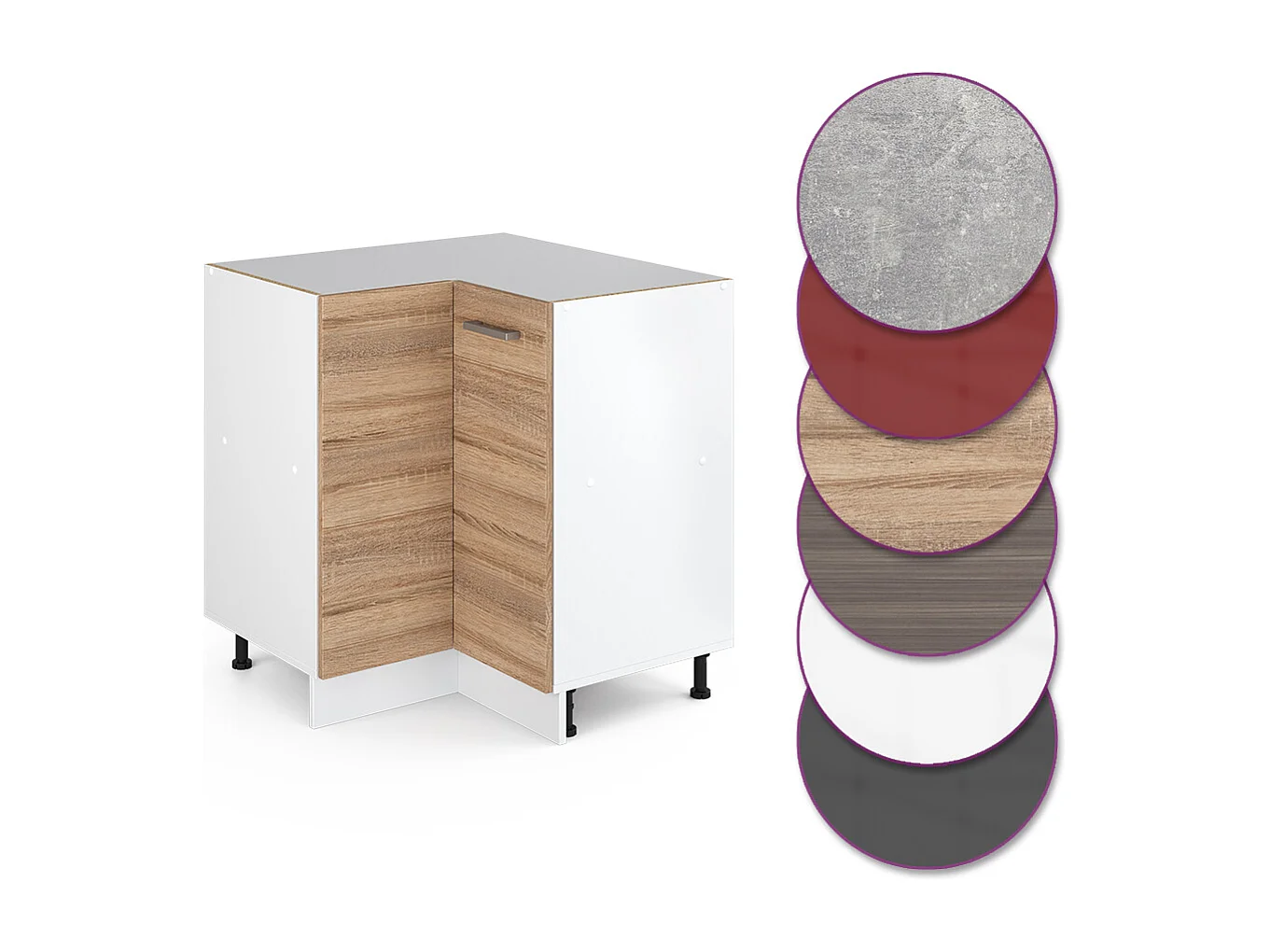 Hoekkast sonoma 75.6x46x81.6 r-line