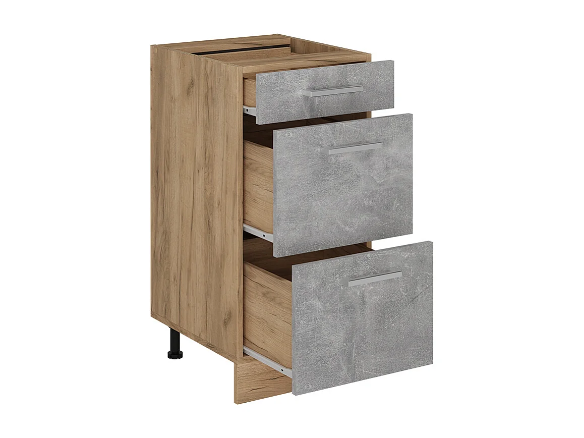 Mobiletto base per cucina calcestruzzo 40x60x81.6 r-line