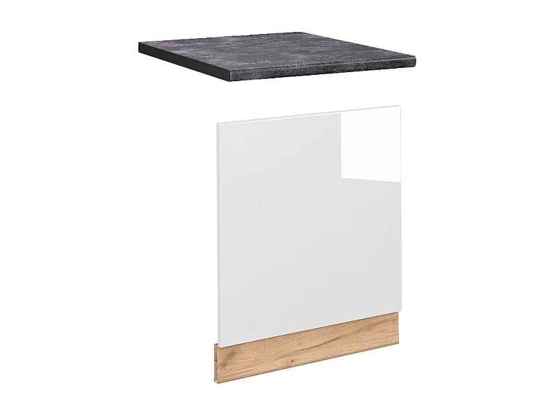 Panel przedni biały wysoki połysk 60x1.6x67.4 fame-line