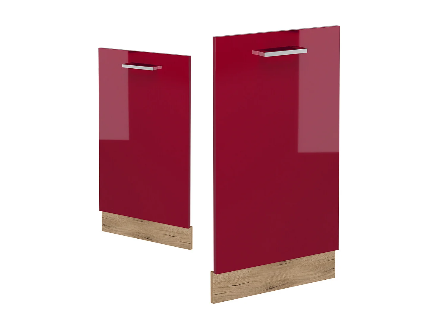 Panel frontal del lavavajillas rojo de alto brillo 45x1.6x81.8 r-line