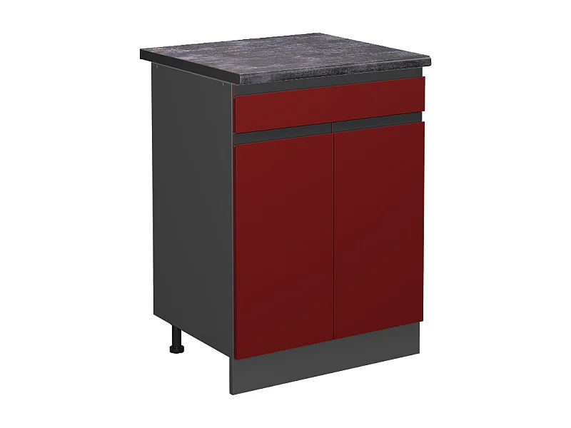 Keukenonderkast rood 60x60x81.6 r-line