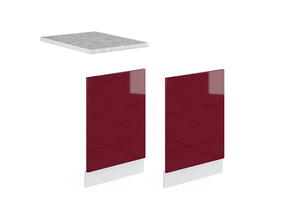 Panel frontal rojo de alto brillo 45x1.6x57.2 r-line