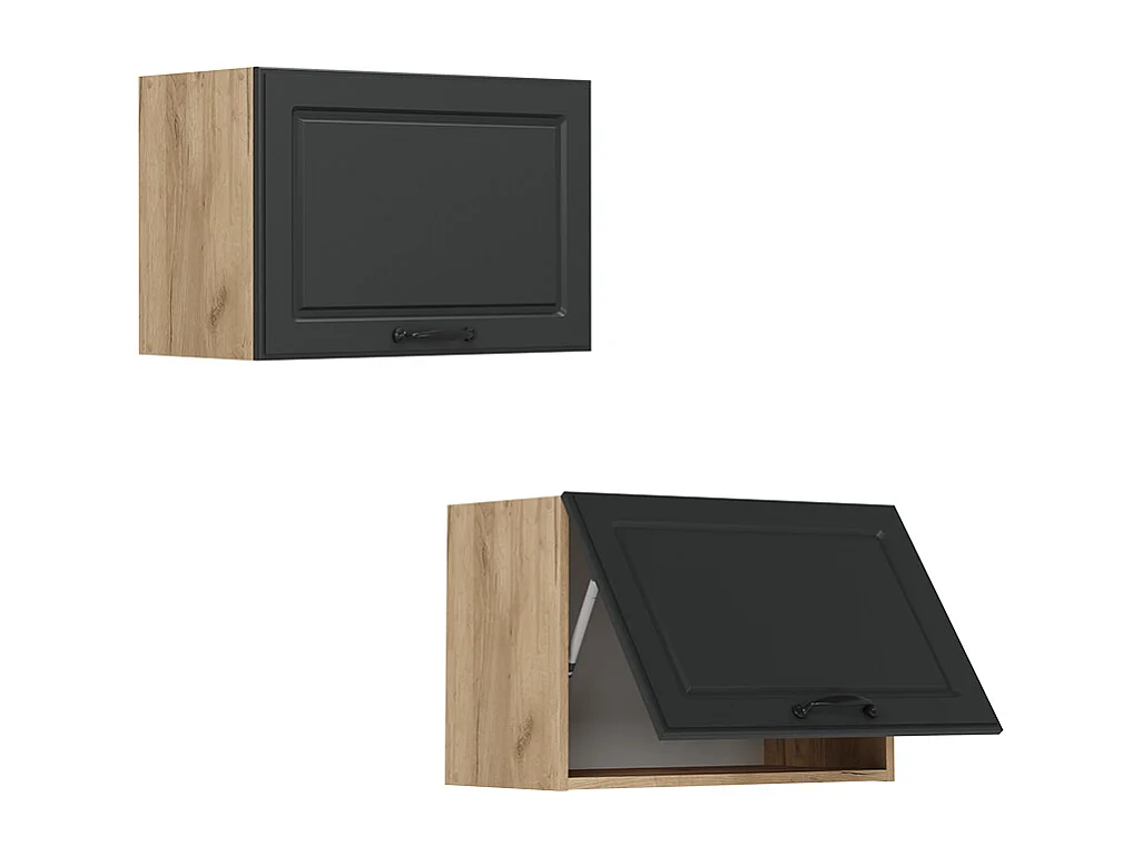 Elément haut de cuisine anthracite campagne 60x31x40 r-line