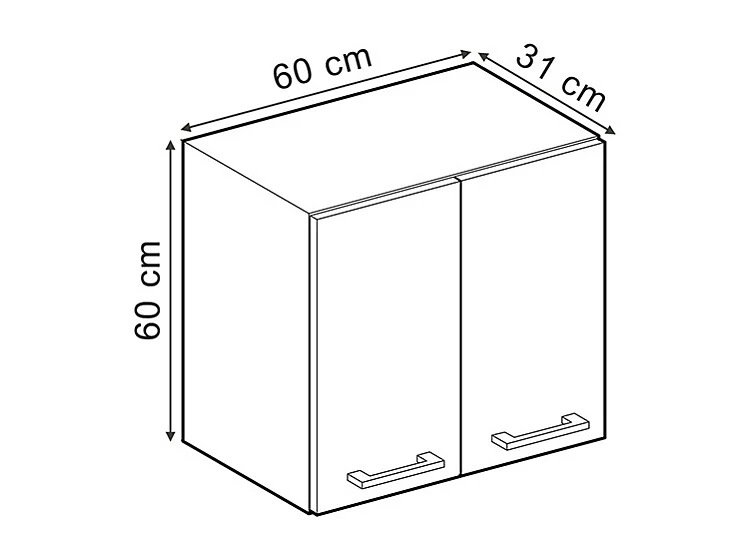 Pensile da cucina grigio-blu 60x31x60 r-line