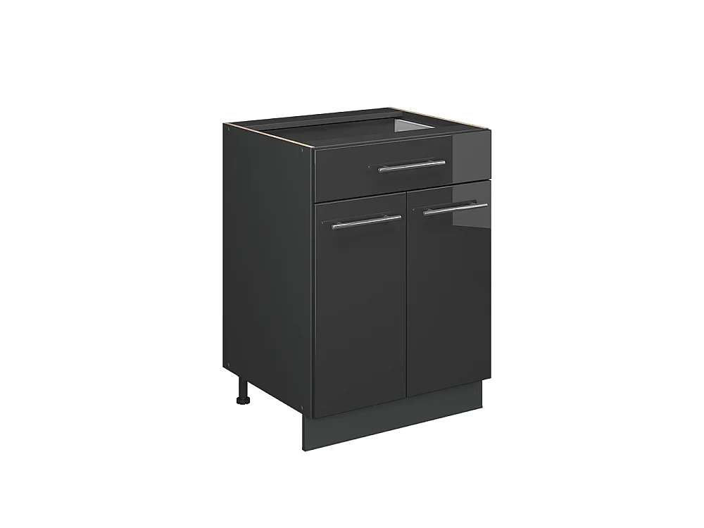 Meuble cuisine anthracite haute brillance 60x60x82 fame-line